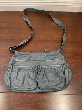 bueno blue gray slouchy shoulder bag, Crossbody nwot